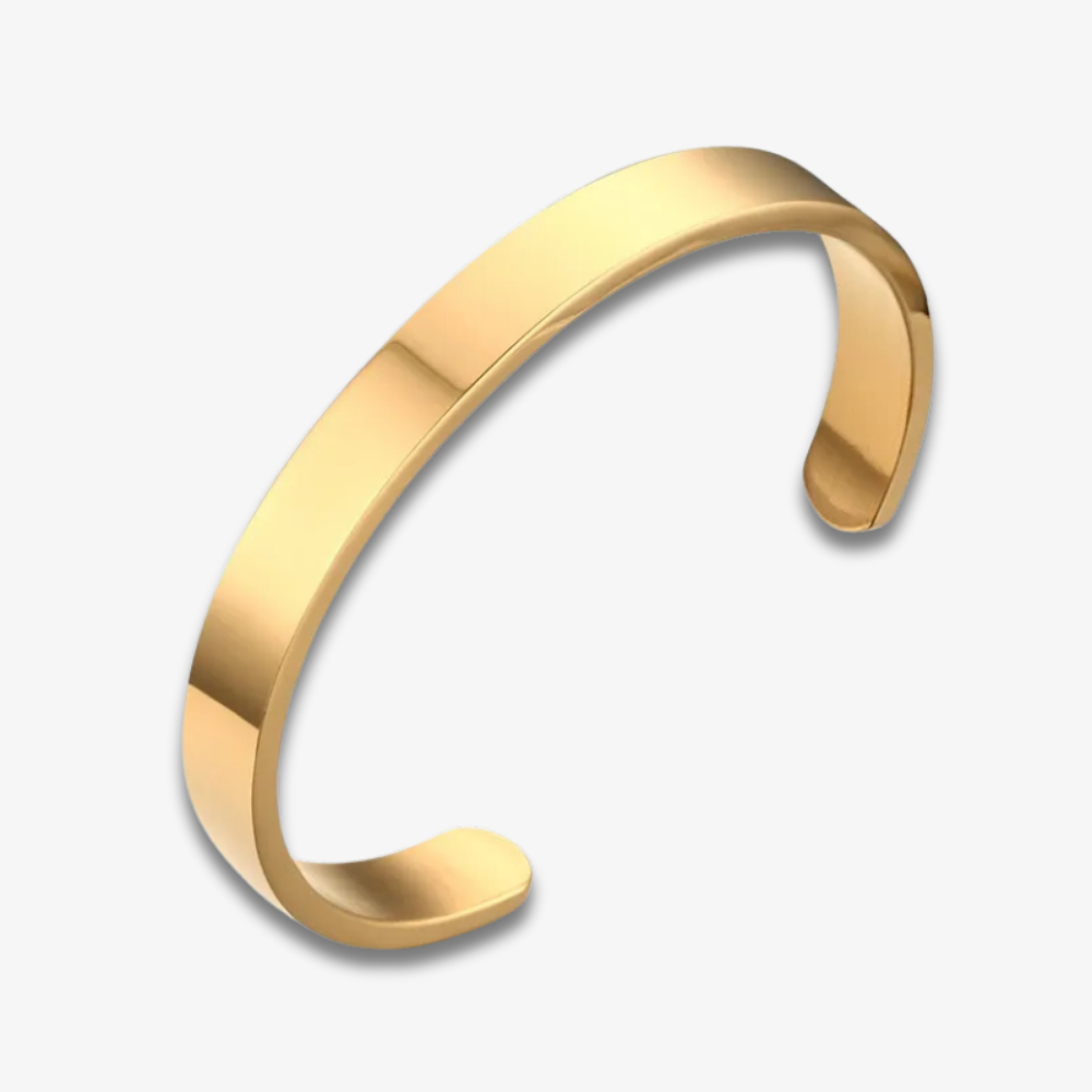 Bracelet Jonc Homme | Doré en Acier Inoxydable | Luxe et Élégance
