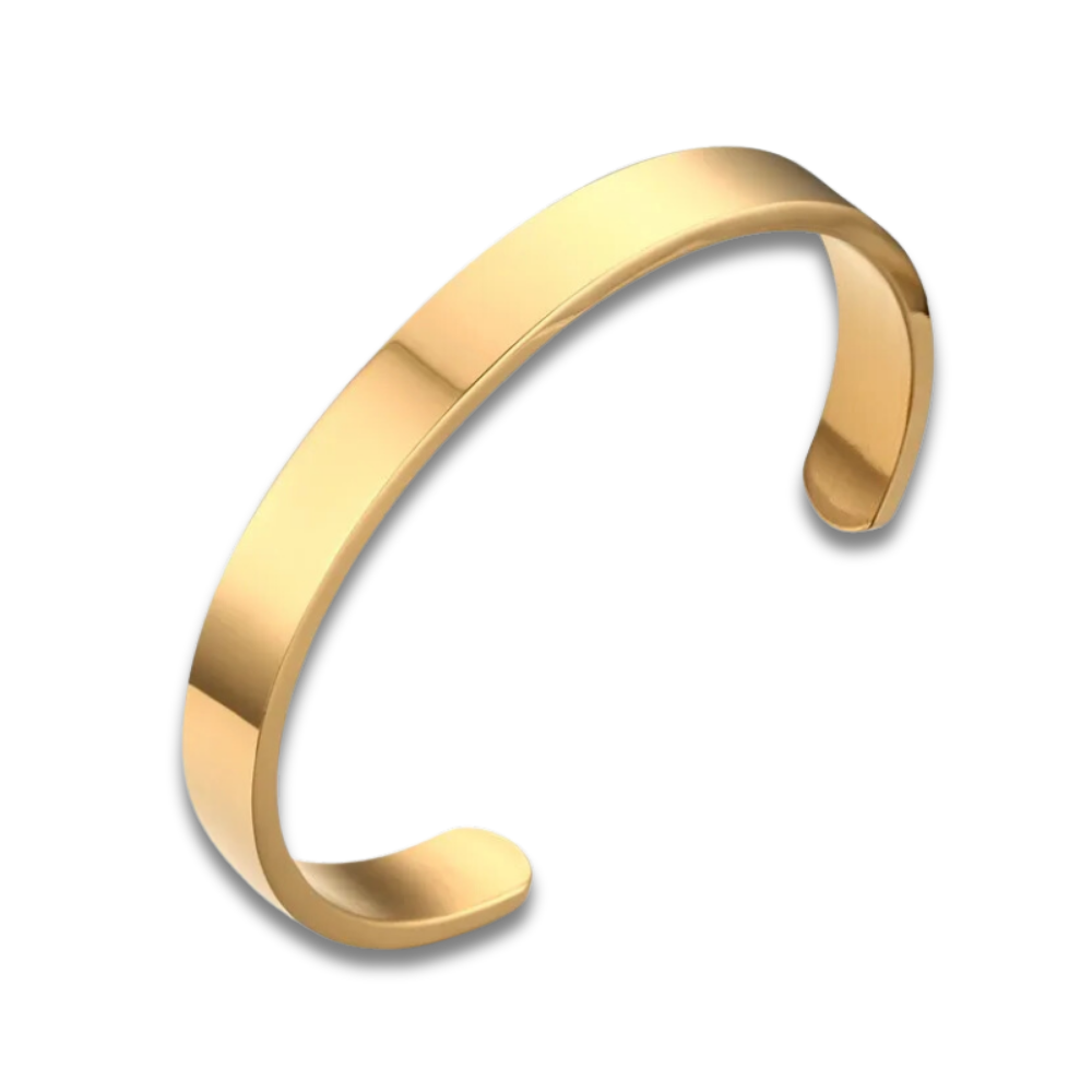 Bracelet Jonc Homme | Doré en Acier Inoxydable | Luxe et Élégance
