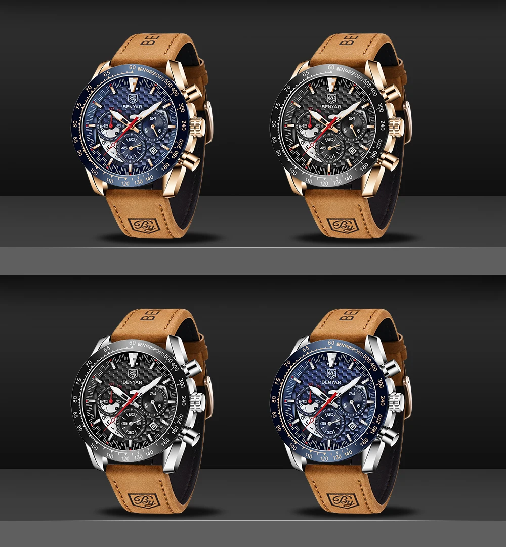 Montre Homme Classique | BY-5175 | Élégante & Étanche 10ATM