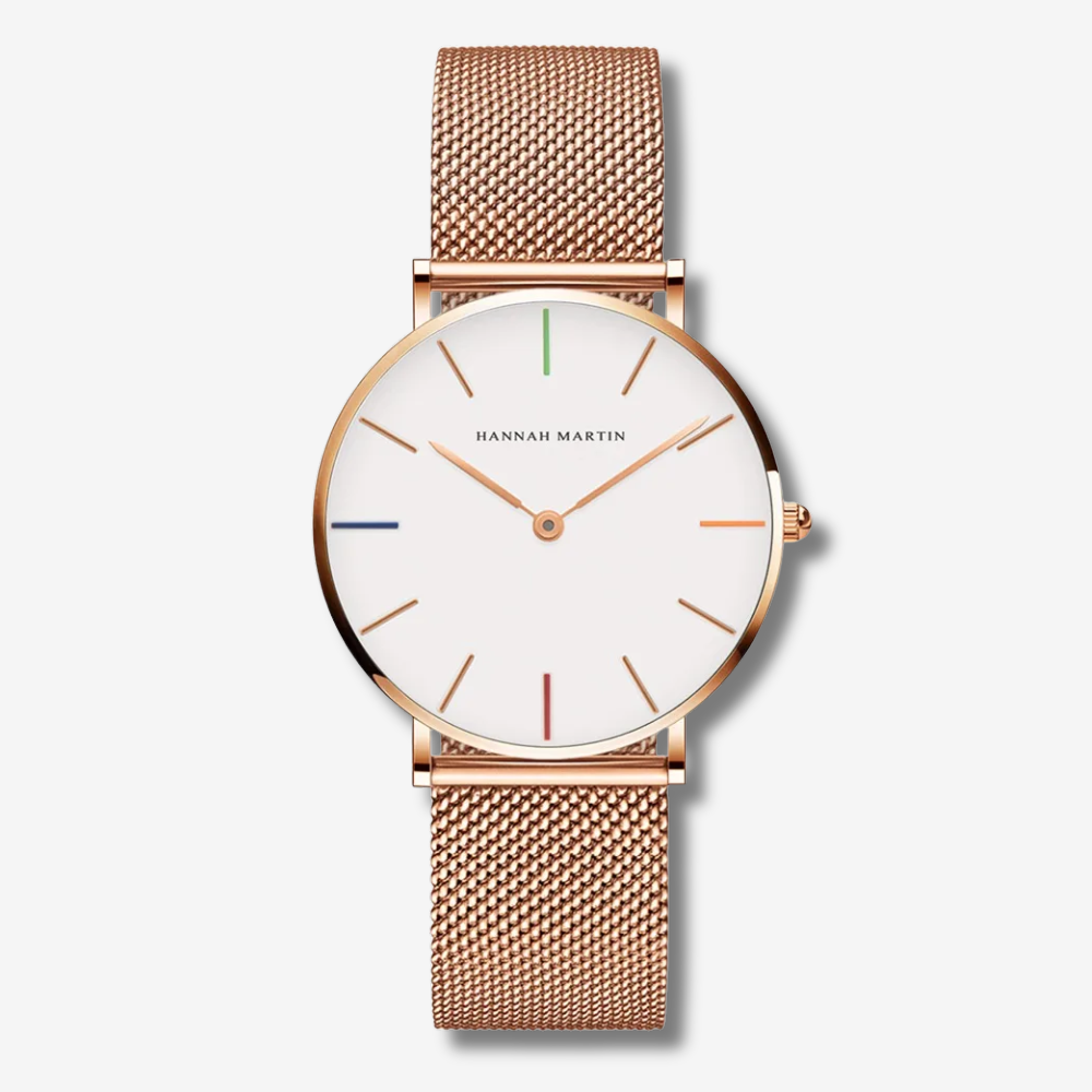 Montre Élégance HANNAH MARTIN pour Femme – Acier Inoxydable Classique & Quartz Japonais