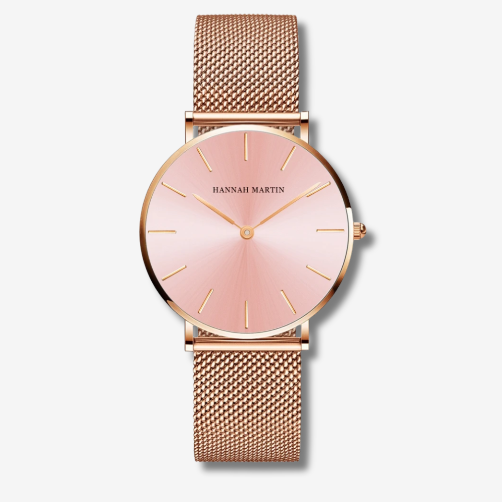 Montre Élégance HANNAH MARTIN pour Femme – Acier Inoxydable Classique & Quartz Japonais