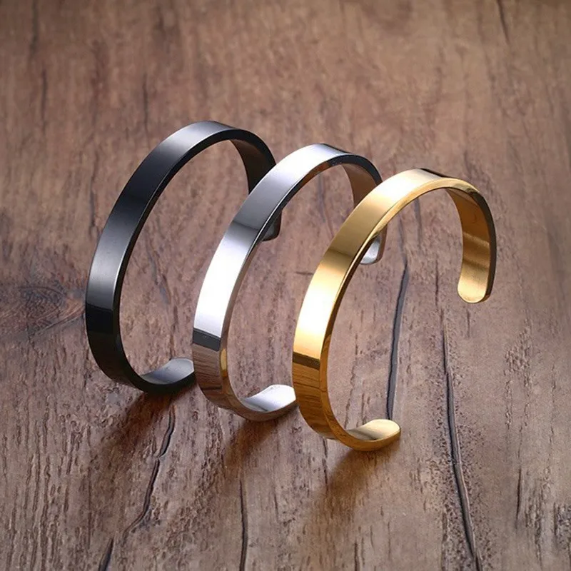 Bracelet Jonc Homme | Argenté en Acier Inoxydable