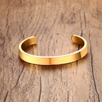Bracelet Jonc Homme | Doré en Acier Inoxydable | Luxe et Élégance